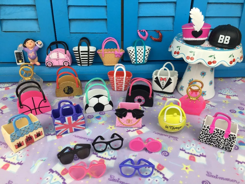 

Original accessories Colorful bag & bottle & glasses & shoes Open form the Unknown blind bag best gift