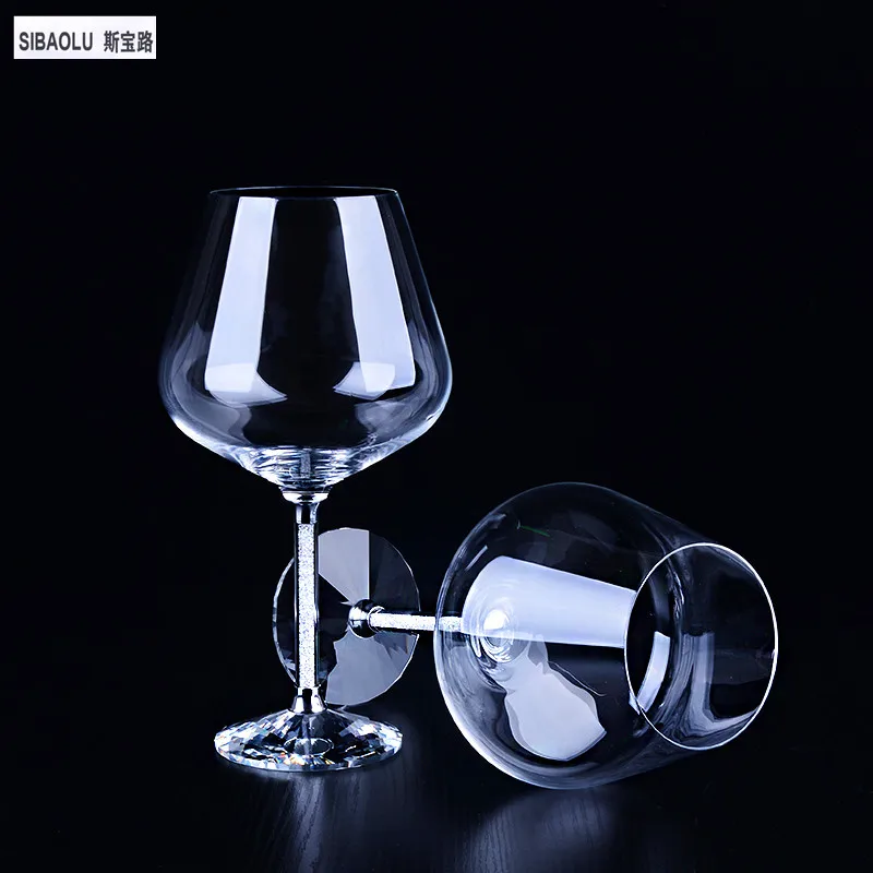 860ml Large size Burgundy crystal glass Red wine glasses Crystal goblet