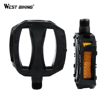 

WEST BIKING Kids Bike Pedals Plastic Lightweight Anti-Slip Warning Night Reflector Outdoor Sport Strong Children's Cycling pedal