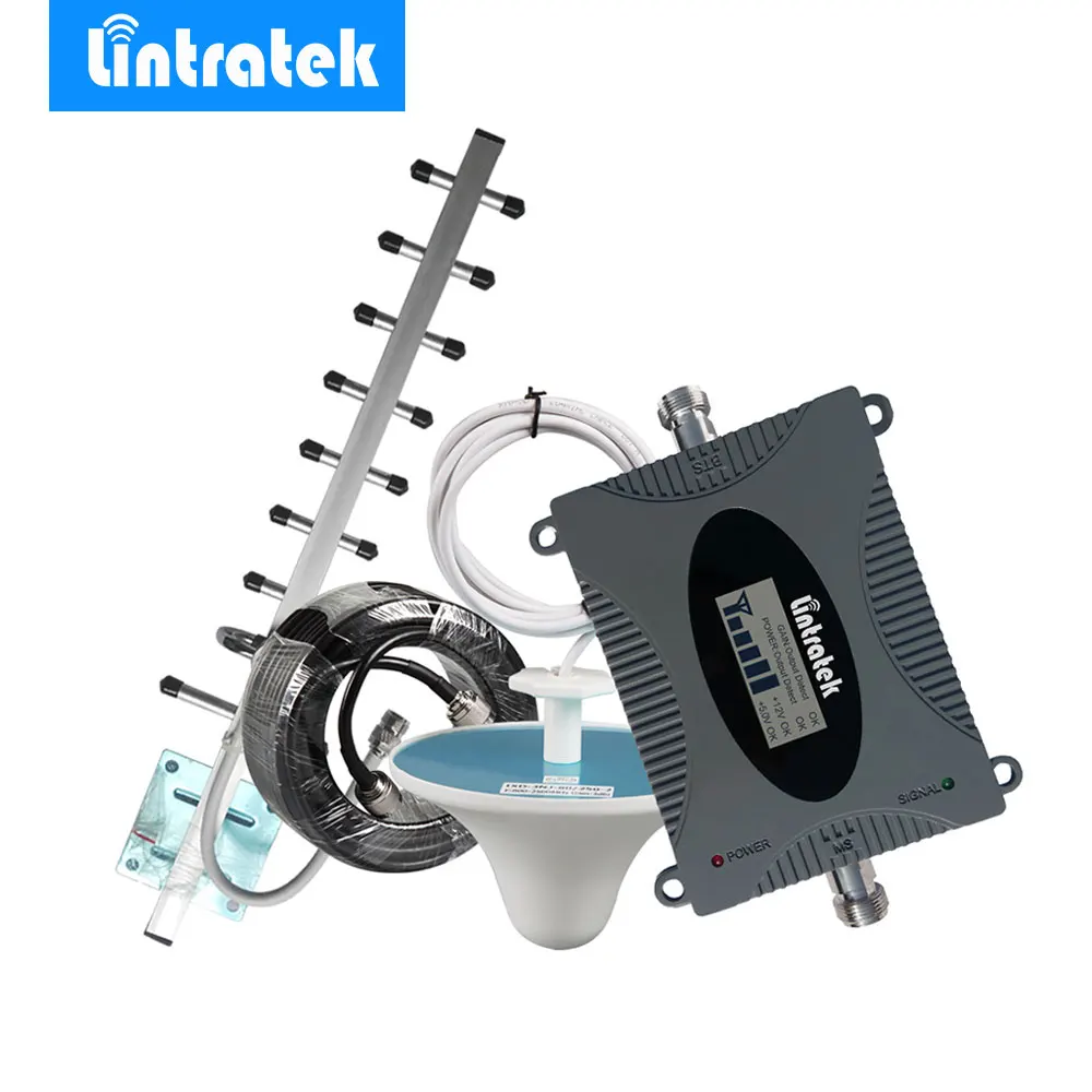 Lintratek 4G LTE Repeater 1800MHz Band 3 Cell Phone Booster LCD Display