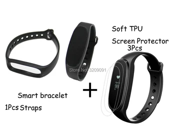 

For Bong3 / bong 3 HR Strap Smart Sport Wristband Full Cover Soft TPU Protection Film Screen Protector Bracelet Silicone Straps