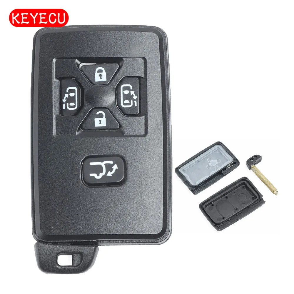 

Keyecu Replacement Smart Remote Key Case Key Shell 5 Button Fob for Toyota with Uncut Blade (only key shell )