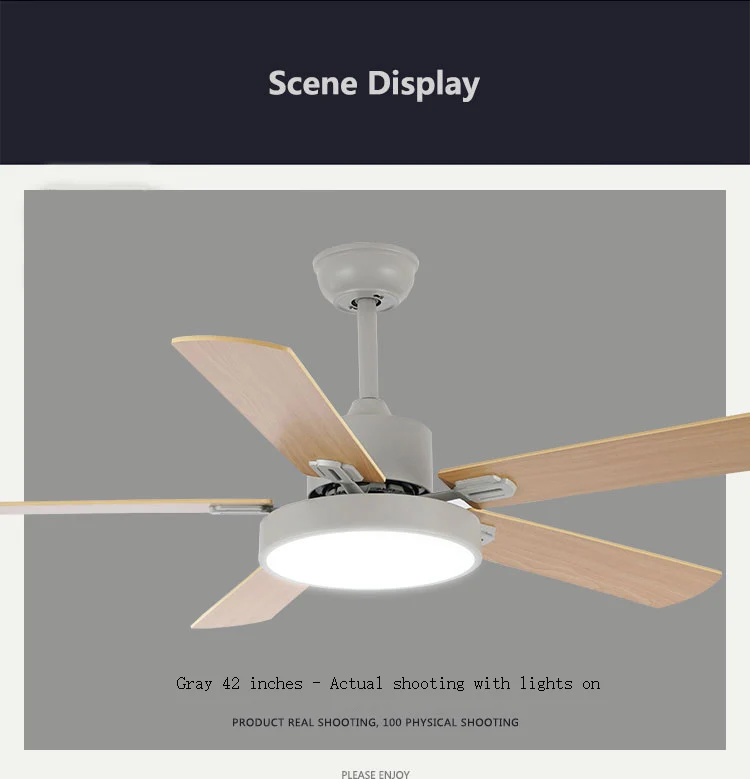 Скандинавский потолочный вентилятор, лампа для ресторана, гостиной, вентилятор, лампа, простой современный деревянный вентилятор, потолочный светильник