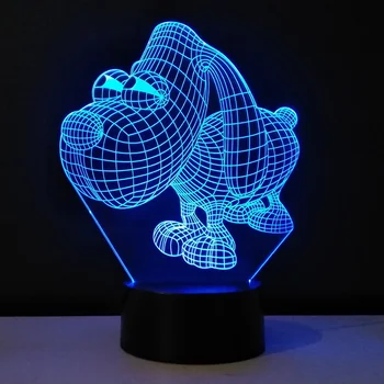 

Big eye dog night light Childlike 3D Led Table Lamp Children gift Luminaria Colorful discoloration Lamparas Fixtures Veilleuse