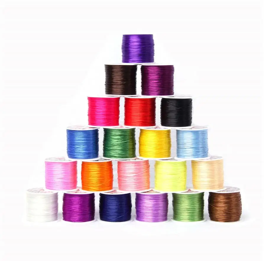 50m long flat crystal beads line elastic DIY bracelet Handmade paper honeycomb Accessories Colored rope | Дом и сад