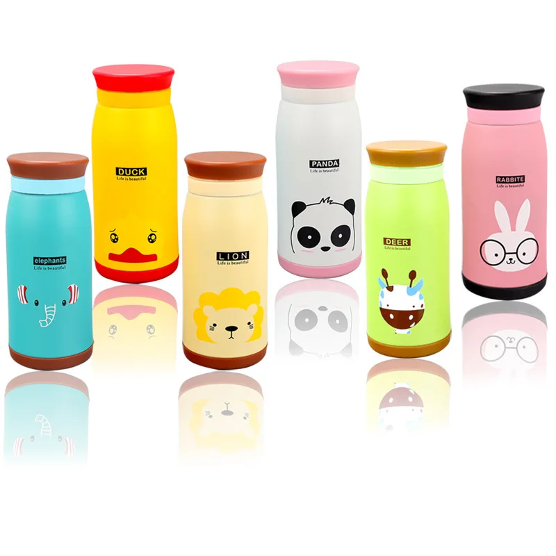 Cartoon Thermos Cup Funny Water Bottle Stainless Steel Thermal