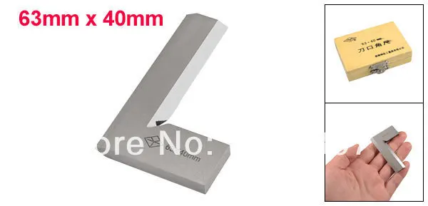 63mm x 40mm  L Shaped 90 Degree Angle Try Square Ruler Measuring Tool 
