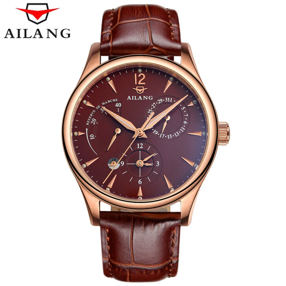 Ailang الساعات الميكانيكية الرجال جلد طبيعي الرجال ووتش التقويم للماء الساعات top ماركة فاخرة relogio masculino 2017 Ailang الساعات الميكانيكية الرجال جلد طبيعي الرجال ووتش التقويم للماء الساعات top ماركة فاخرة relogio masculino 2017