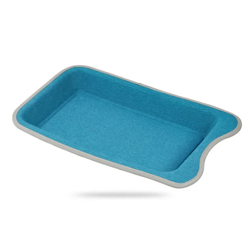 blue - Square Кошки скретч доска лоток котенок мягкая плюшевая кровать для отдыха противоскользящие аксессуары для домашних животных YU-Home - Цвет: blue - Square