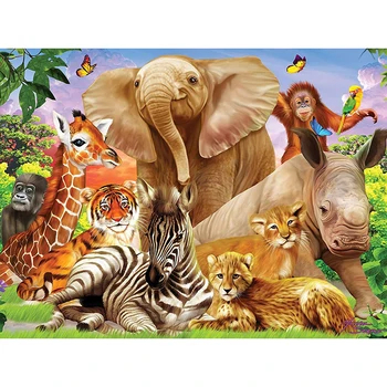

5D Round diamond painting diy diamond painting embroidery cross stitch Home Decor dimond mosaic Animal Family