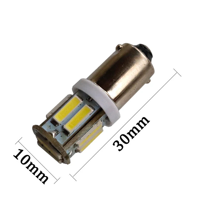 10 шт. BA9S 434 T4W светодиодов 7020 SMD H6W автомобильные внутренние лампы для чтения
