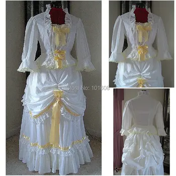 

1860S Victorian Corset Gothic/Civil War Southern Belle Ball Gown Dress Halloween dresses CUSTOM MADE R-172