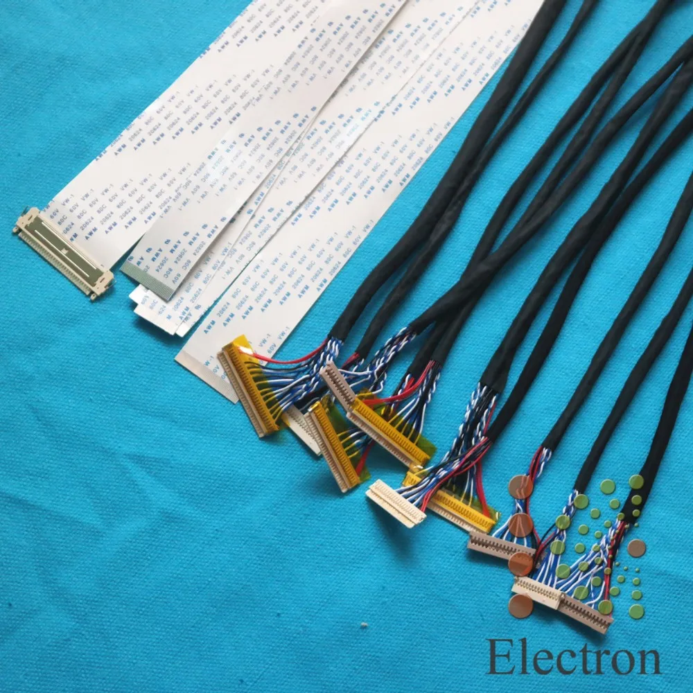 

15pcs/lot LCD screen wire Kit 26cm support Universal LVDS FFC TTL Ribbon Flat Cable for 12''-32'' LED LCD driver board connected