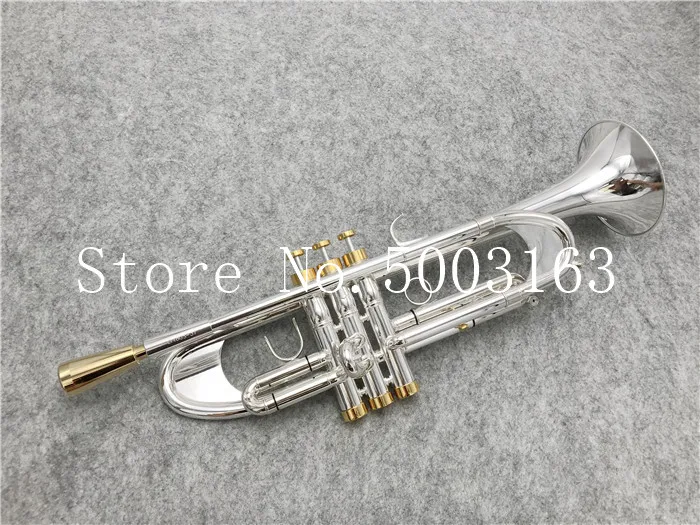 BULUKE-High-quality-Trumpet-Original-Silver-plated-GOLD-KEY-Flat-Bb ...