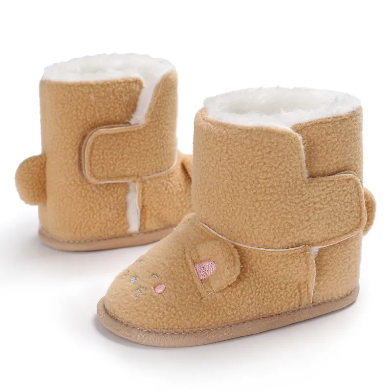 Новые зимние детские Сапоги и ботинки для девочек Младенческая малышей новорожденных милый мультфильм Мышь Обувь для девочек Обувь для