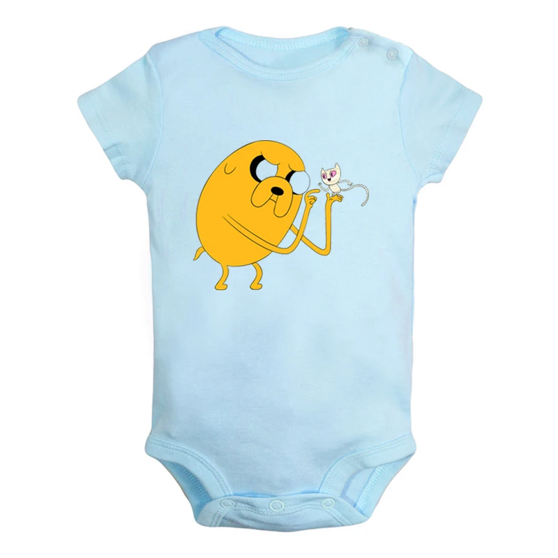 Милый Beemo BMO Adventure Time собака Jake дизайн для новорожденных мальчиков и девочек униформа-комбинезон с принтом для младенцев, боди, одежда хлопковые комплекты - Цвет: JaBaby3001BLD