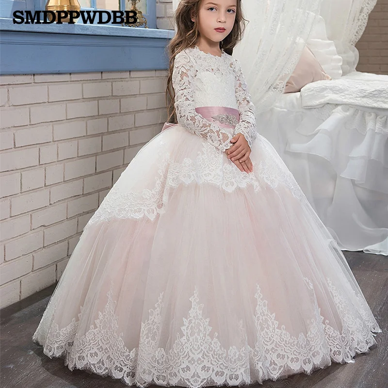 

Blush Flower Girl Dress Party Dress Cute Dress Blush Wedding Pink Wedding Birthday Dress Lace Girl Dress Toddler Flower