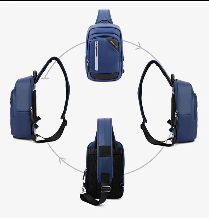 Новая мода, коробка, форма, грудь, сумки, Внешняя USB зарядка, для мужчин, слинг, сумка, водонепроницаемый, для путешествий, на каждый день, сумка через плечо, сумка на плечо