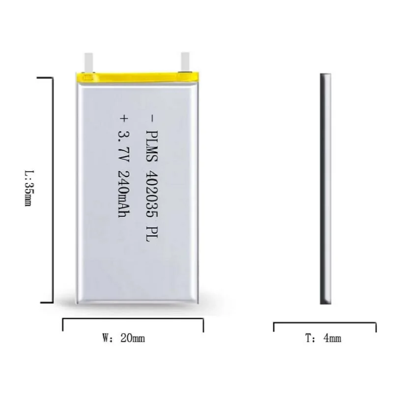 3,7 V литий-полимерные батареи 042035 402035 250 mah MP3 MP4't MP5 маленькие игрушки