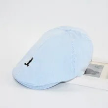 Детские шапки-береты, летняя мягкая хлопковая шапочка для мальчиков и девочек, Высококачественная полосатая Кепка для детей 2-5 лет