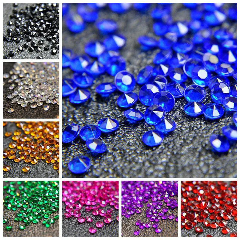 

1000 Pcs 4.5mm Wedding Crafts Diamond Confetti Table Scatters Clear Crystal Center Events Party Festive Accessories SS16 4.0~4.5