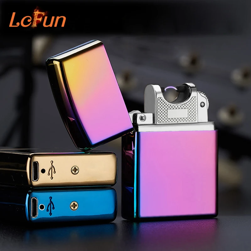 Electronic Cigarette lighter Pulsed Arc Slim Windproof cigar Lighter