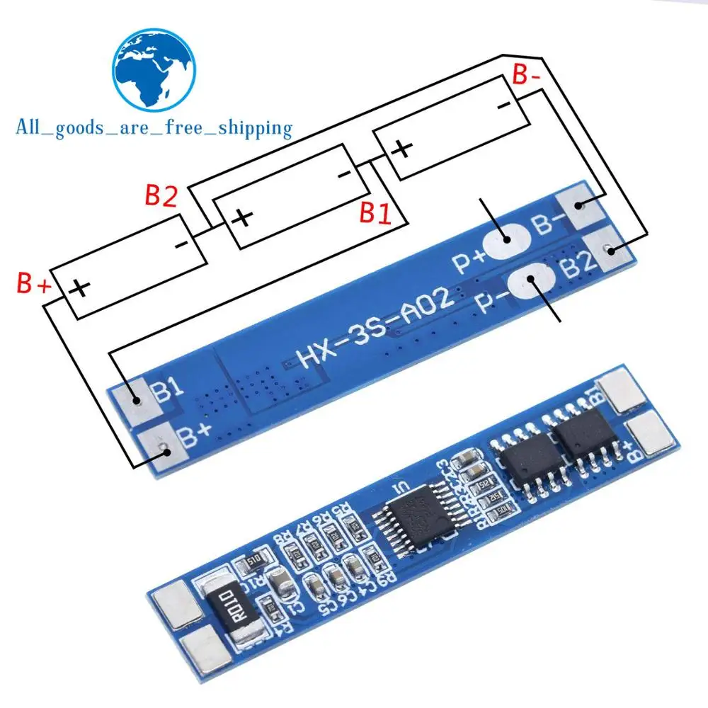 Защитная плата для зарядного устройства TZT 3S 12V 8A Li Ion 18650, 11,1 V 12,6 V 10A BMS|protection board|18650 protection boardbattery protection board | АлиЭкспресс