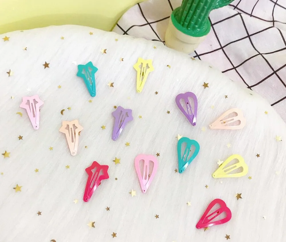 

New arrival(10pcs/package) lovely cartoon candy color Children Hair Pin BB Clip Hairpins Hair Side Clips
