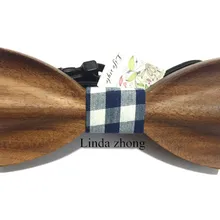 Наборы свадебных галстуков Рождество забавная индивидуальность мужской галстук для отдыха деревянный галстук бабочка