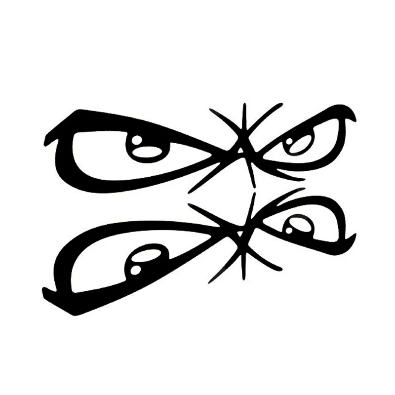 2Pcs Mirrors EVIL EYE Funny Humor Reflective Car Stickers Personalized