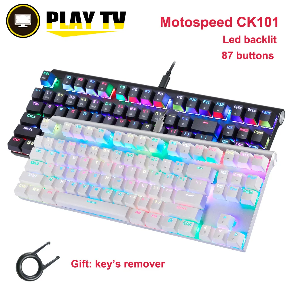 Motospeed CK101 Механическая игровая клавиатура светодиодный с подсветкой красный