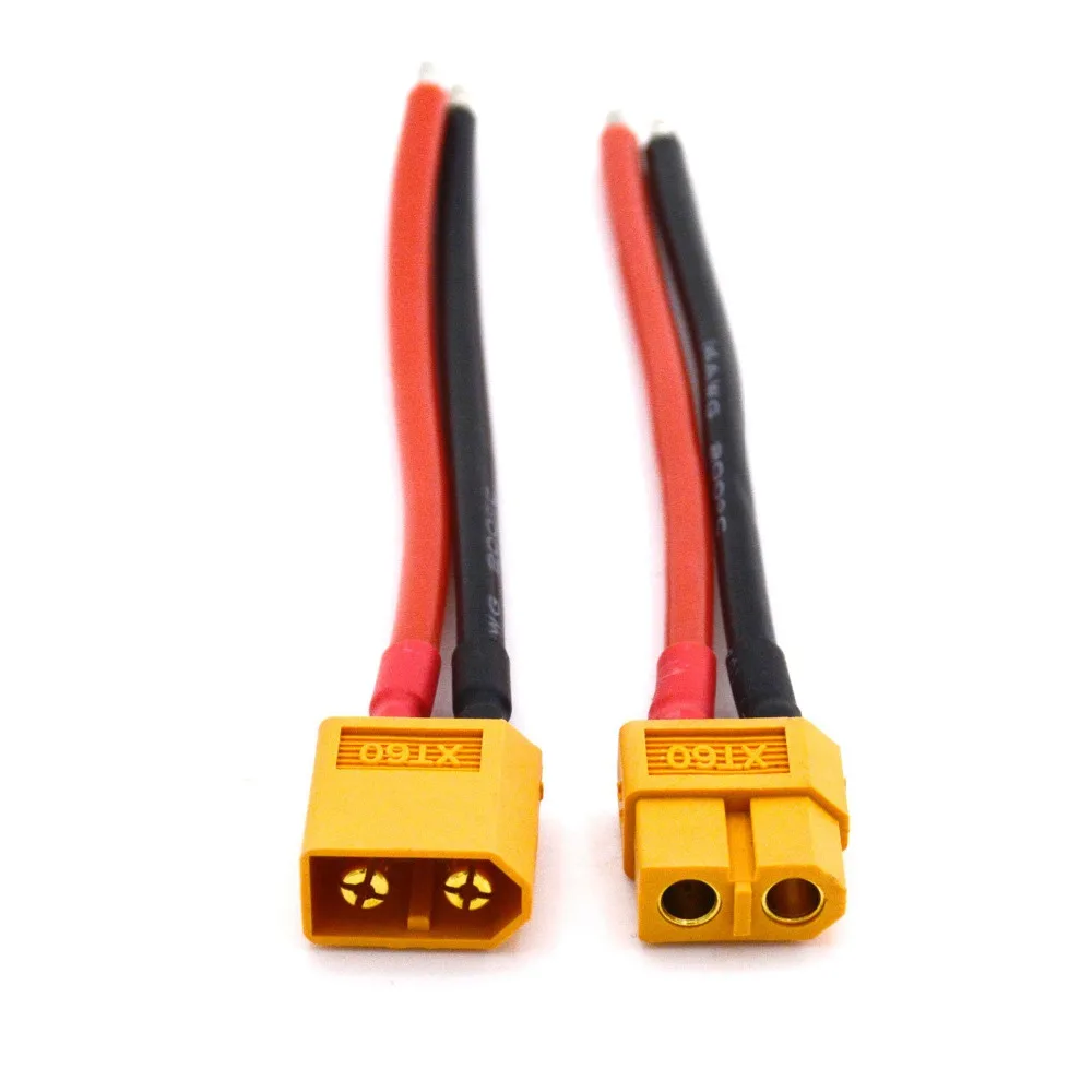 Силиконовый провод HOBBYMATE XT60 W/14awg 10 см разъемы для большинства автомобилей с