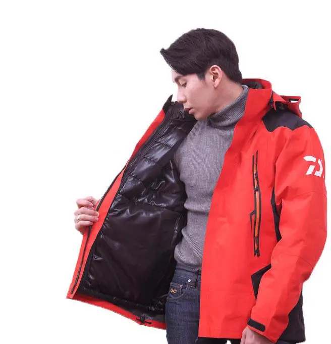 

2019 new Winter Daiwa Men Fishing Clothes Fishing blouse Zipper Sweatshirt Jacket Outdoor Sports Fishing Jacket two piece suit