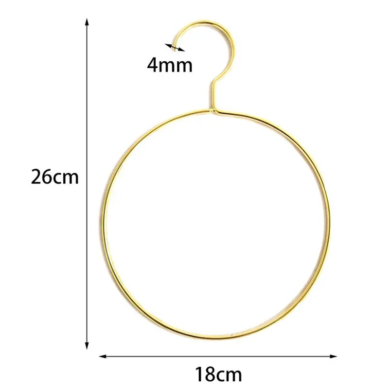 5 шт./лот, Золотой Металл, простой дизайн, Круглый пояс, шарф, кольцо для хранения, вешалка для шкафа, необычный, розовое золото, шарф, вешалка для полотенец, Органайзер