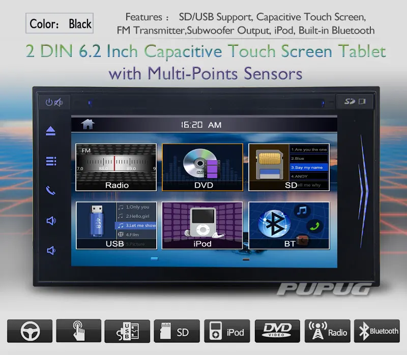 Discount 2 Din SD Car DVD Player USB Video Car Stereo Autoradio FM AM Radio In Dash Head Unit Bluetooth 6.2" TouchScreen Remote control 1 Discount 2 Din SD Car DVD Player USB Video Car Stereo Autoradio FM AM Radio In Dash Head Unit Bluetooth 6.2" TouchScreen Remote control 1