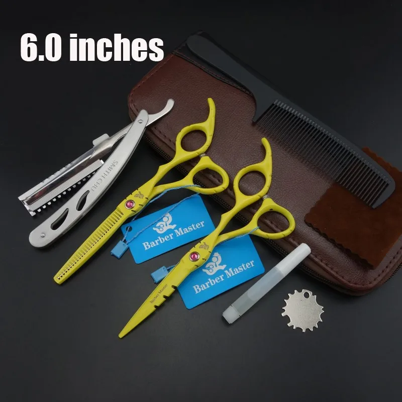 6,0 В. Парикмахерские ножницы, ножницы для стрижки и истончения волос, острый край, хорошее качество