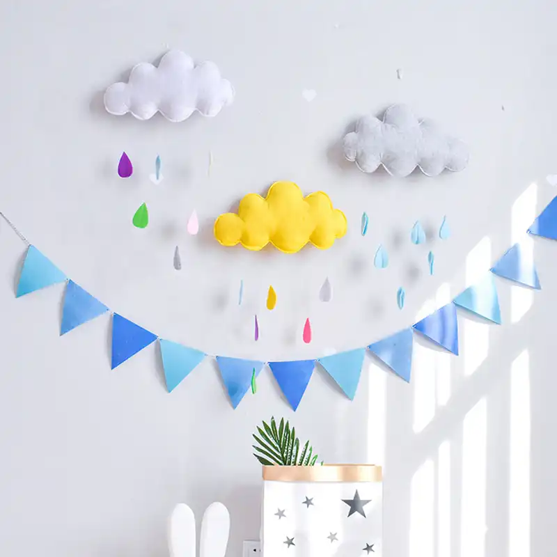 1 Pc Lovely Wool Felt Cloud Ceiling Crib Hanging Decoration