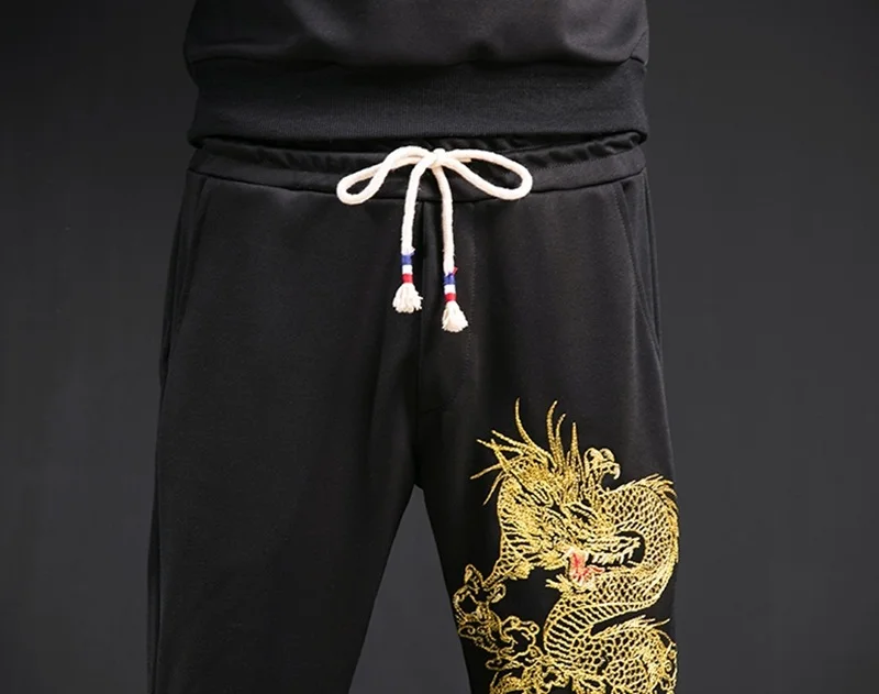 Традиционная китайская одежда для мужчин китайский рынок онлайн штаны с эластичной резинкой на талии брюки с карманами Новое поступление TA235
