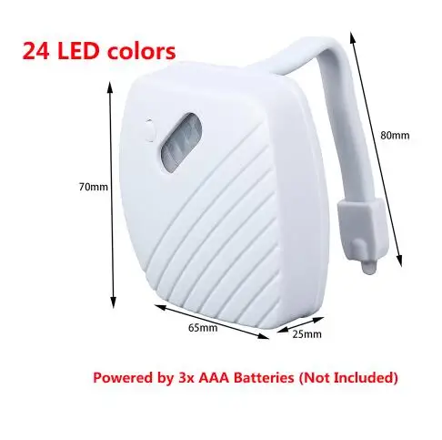 Цветная заряжаемая Светодиодная лампа для уборной умный датчик движения человека лампа для ванной пассивный инфракрасный датчик ночного освещения автоматический активированный RGB Туалет Свет - Испускаемый цвет: Type 2