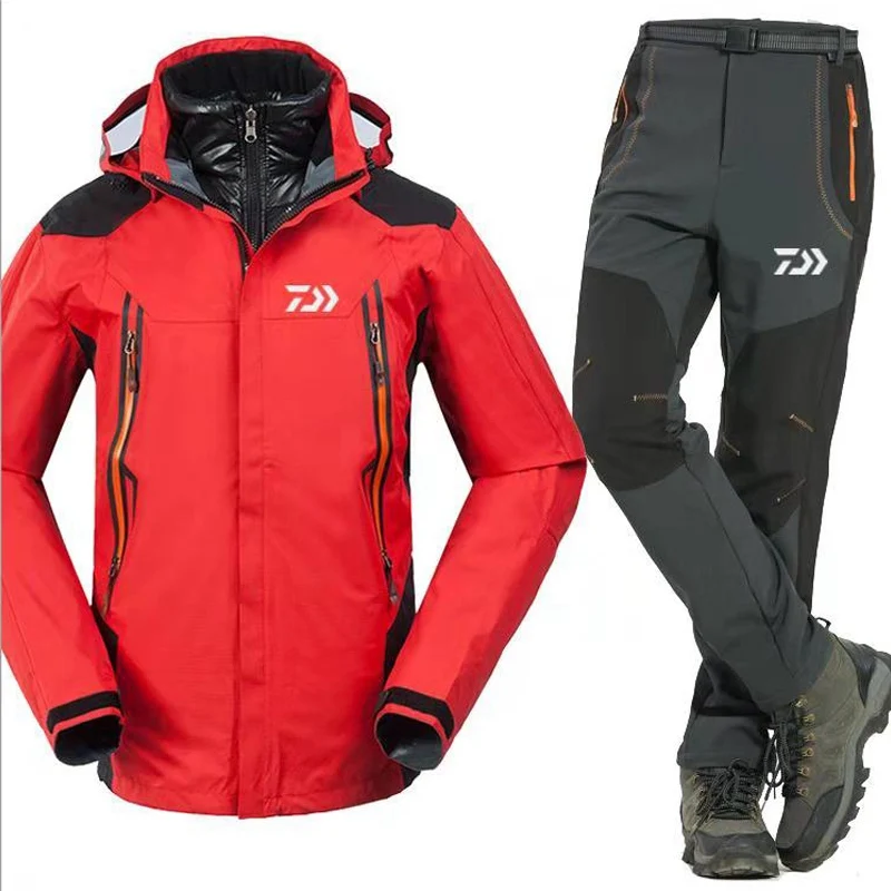 НОВЫЕ комплекты одежды для рыбалки daiwa, дышащий набор спортивной одежды для пеших прогулок, ветрозащитная одежда, Куртка для рыбалки и штаны
