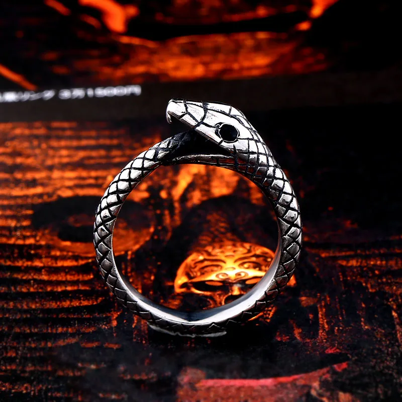 BEIER, Новое поступление, античные пальчиковые кольца в виде змейки для женщин, высокое качество, 316L, нержавеющая сталь, животное, уникальные крутые ювелирные изделия, BR8-655