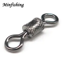 Minfishing 200 pcs Рыболовный поворотный YH большой размер Rolling Вертлюжок из нержавеющей стали поворотный оснастки соединение рыболовного крючка