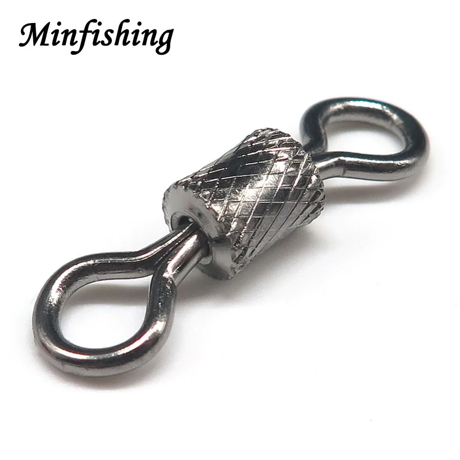 

Minfishing 200 pcs Fishing Swivel YH Big Size Rolling Swivel Stainless Steel Swivel Snap Fishhook Connector Sea Fishing