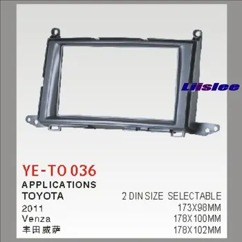 

2 DIN ABS Frame Panel Fascia For Toyota Venza 2009-2015 Aftermarket Car Stereo Radio DVD Player GPS Navi Installation