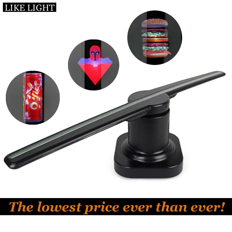 Lowest price 3D Hologram Advertising Display LED Fan Holographic Naked Eye LED Fan Light Moving Head Light Holiday Decoration Lowest price 3D Hologram Advertising Display LED Fan Holographic Naked Eye LED Fan Light Moving Head Light Holiday Decoration