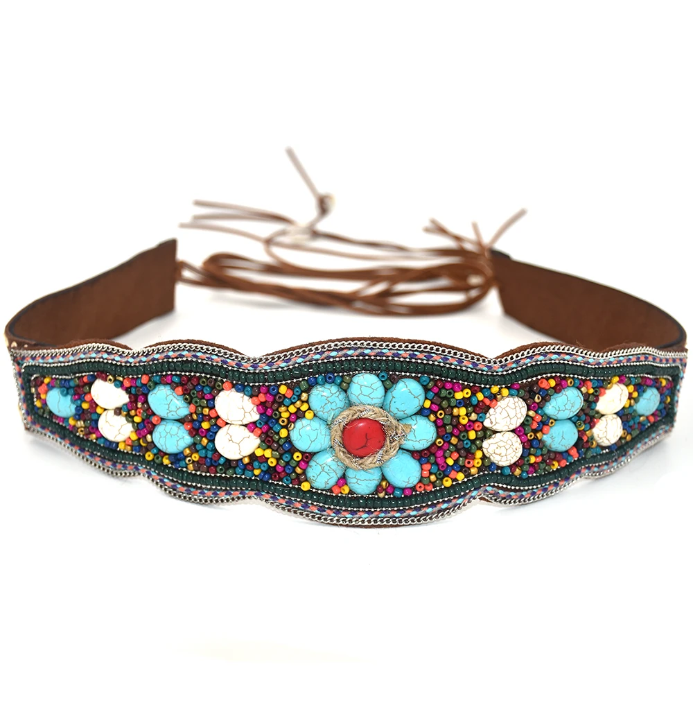 Gypsy Hippie Boho Bohemian Belly Chain Belt Dance Body Chain Ethnic Sash Casual Waist Belt Dresse Retro Black Leather Belts