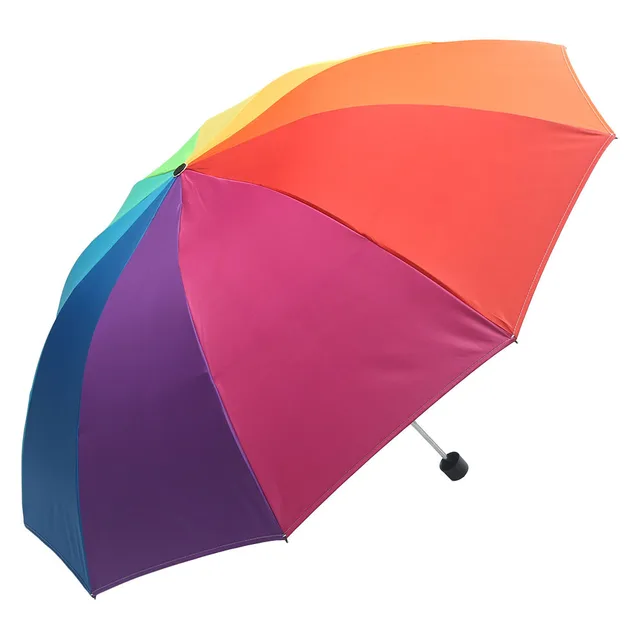 Windproof Foldable Rainbow Waterproof Beach Umbrella Automatic Rain Windproof Foldable Rainbow Waterproof Beach Umbrella Automatic Rain Women Large Folding Sun Umbrellas Parasol Umbrela Sunshade