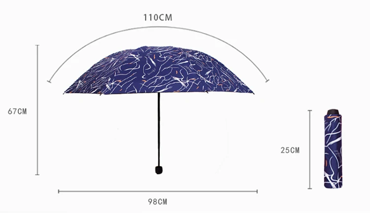 Только Jime, складные зонты, линия дождя, женские, водонепроницаемые, Модные зонты, три складных, детские зонтики, дождевик