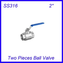 " SS316 внутренняя резьба из нержавеющей стали 2 шт. промышленный шар клапан, 2 шт. шаровой клапан, ручной клапан