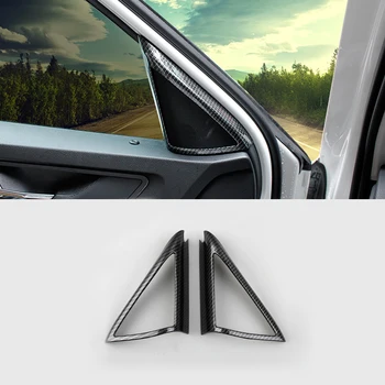 

Fit For Skoda Kodiaq 2017 2018 ABS Carbon fibre Car Car interior A-pillar Speaker horn ring Cover Trim car styling accessories